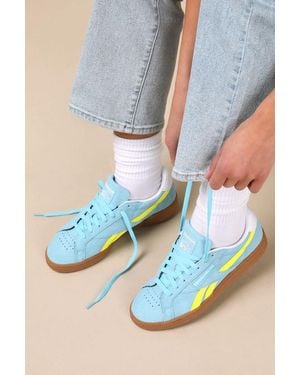 Reebok Club C Grounds Uk Digital Suede Leather Sneakers - Blue