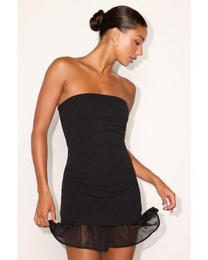 Lulus Irie Strapless Ruffled Mini Dress - Black