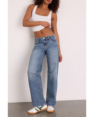 Daze Denim Keeper Medium Wash Low-Rise Straight Jeans - Blue