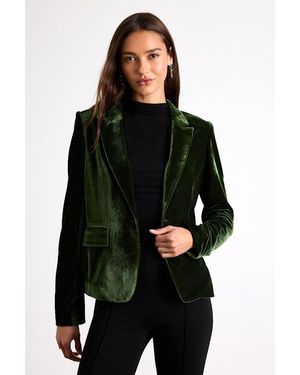 Lulus Cashton Dark Velvet Blazer - Black