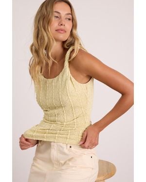 Lulus Roan Light Lace Twist Strap Tank Top - Natural