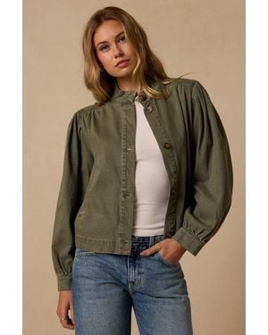 Lulus Fairfax Button-Up Bomber Jacket - Brown