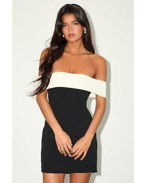 Lulus Caelion Off-The-Shoulder Mini Dress - Black
