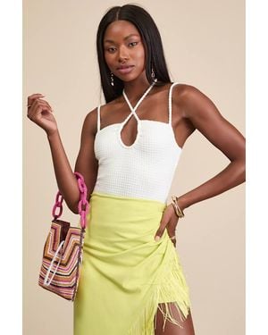Lulus Lehua Textured Knit Cutout Bodysuit - Natural