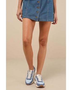 Gola Arizona Iceberg And Off Suede Lace-Up Trainers - Blue