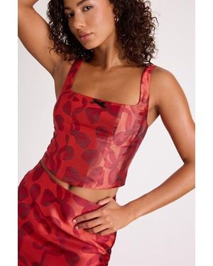 Show Me Your Mumu Kendra Bow Print Tank Top - Red
