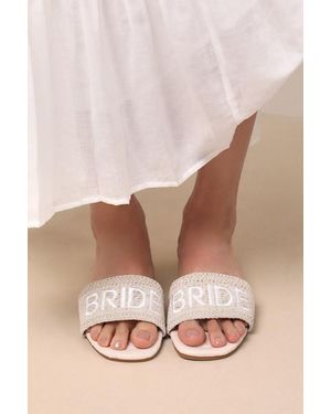 Lulus Vincentia Bride Woven Slide Sandals - Pink
