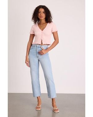 Levi's Ribcage Denim Straight Ankle Jeans - Blue