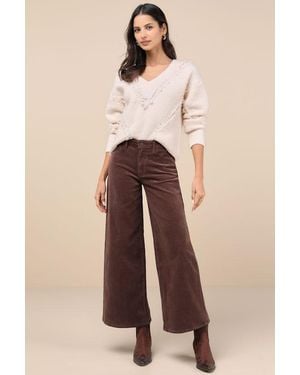 Jbd. Timeless Option Corduroy Wide-Leg Trousers - Natural