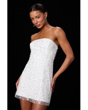 Lulus Grecia Sequin Strapless Mini Dress - Black