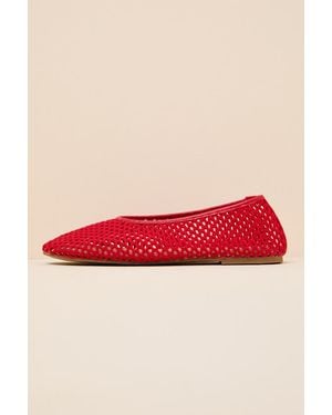 Matisse Marta Woven Ballet Flats - Red