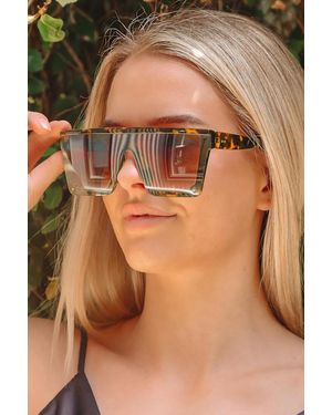 Lulus Ready To Go Tortoise Square Sunglasses - Brown