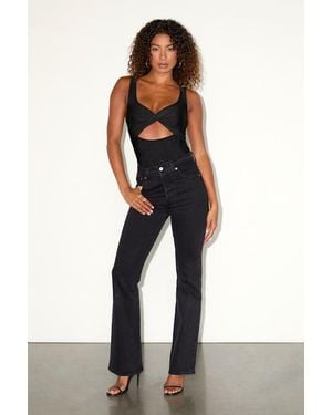 Lulus Basima Cutout Twist-Front Sleeveless Bodysuit - Brown