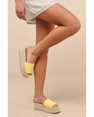Lulus O'Ahu 2 Butter Espadrille Platforms - Natural
