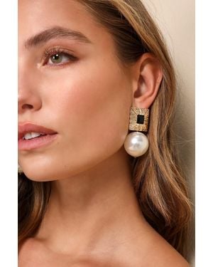 8 Other Reasons London 14Kt Pearl Statement Earrings - Brown