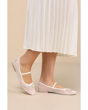 Dolce Vita Cadel Mesh Bow Ballet Flats - Natural