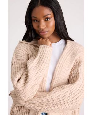 Lulus Nalina Chunky Knit Open-Front Duster Cardigan - Natural