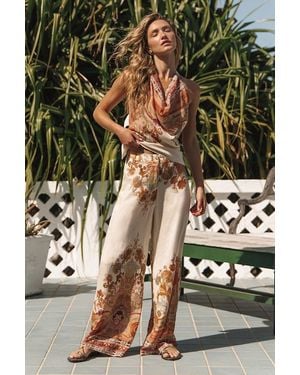 Lulus Bahari Boho Print Two-Piece Jumpsuit - Brown