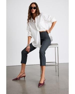 Lulus Cleo Tailored High-Rise Slim Leg Trouser Pants - Blue