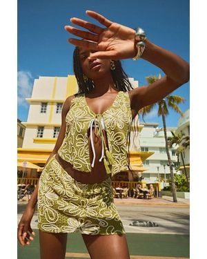 Lulus Marelia Crochet Embroidered Swim Cover-Up Set - Green