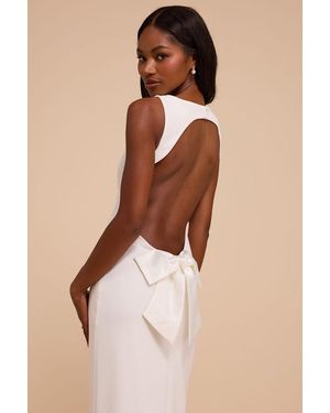 Lulus First Look Backless Maxi Dress - Natural