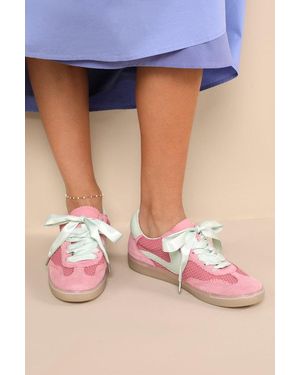 Dolce Vita Notice Rose Multi Woven Mesh Trainers - Blue