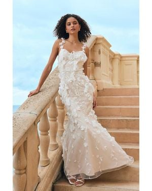 Elliatt Kore And 3D Floral Mermaid Maxi Dress - Natural