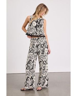 Lulus Yucca Floral Embroidered Two-Piece Jumpsuit - Blue