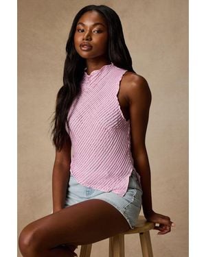 Lulus Kye Crochet Lace Asymmetrical Tank Top - Pink