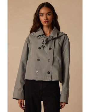 Lulus Thames Cropped Trench Coat - Brown