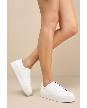 Lulus Kenley Platform Trainers - Natural