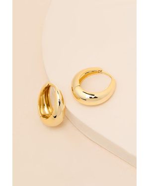 Luv Aj The Marabella Chunky Hoop Earrings - Natural