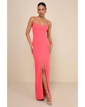 Lulus Impressive Glamour Sleeveless Column Maxi Dress - Pink
