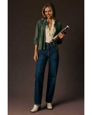 Levi's Ribcage Light Wash Wide-Leg Denim Jeans - Blue