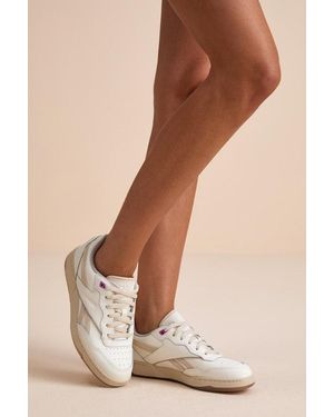 Reebok Bb 4000 Ii Chalk And Leather Trainers - Natural