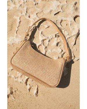Lulus Tailani Raffia Shoulder Bag - Yellow