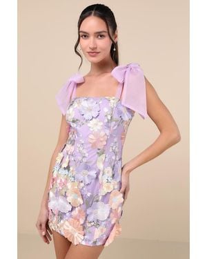 Lulus Emphatically Adorable Floral Tie-Strap Mini Dress - Pink