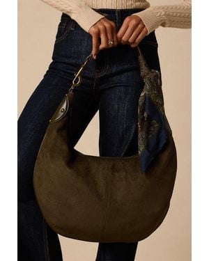Steve Madden Olga Suede Scarf Shoulder Bag - Black