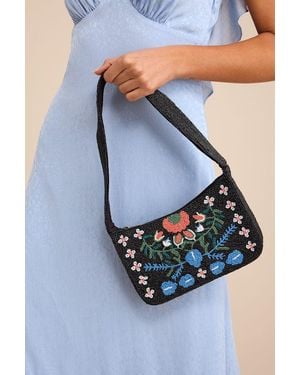 Lulus Raadha Multi Beaded Shoulder Bag - Blue