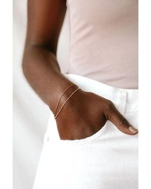 Lulus Dearly Dainty 14Kt Chain Layered Bracelet - Brown