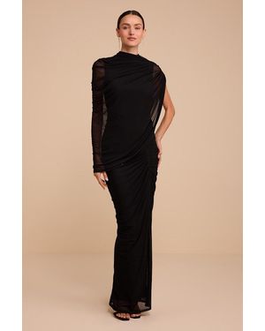Lulus Ares Mesh Mermaid Maxi Dress - Natural