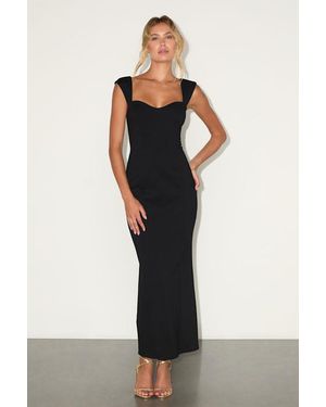 Lulus Samai Cap Sleeve Bodycon Midi Dress - Black
