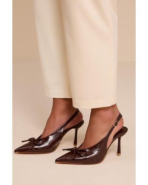 Lulus Avina Pointed-Toe Slingback Pumps - Natural