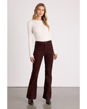 Lulus Relia Corduroy High-Rise Flare Pants - Brown