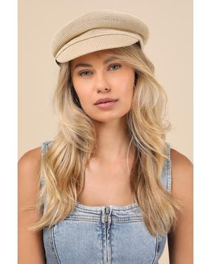 San Diego Hat Day Break Natural Raffia Baker Boy Cap - Blue