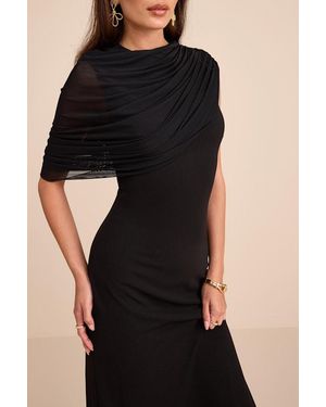Lulus Sutton Asymmetrical Column Maxi Dress - Black