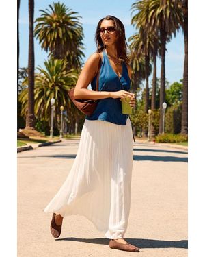 Lulus Liada Pleated High-Waisted Maxi Skirt - Natural
