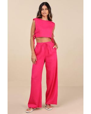 Lulus Irida Drawstring Pants - Pink