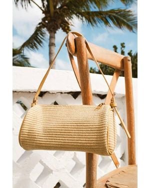 Lulus Meri Raffia Shoulder Bag - Natural