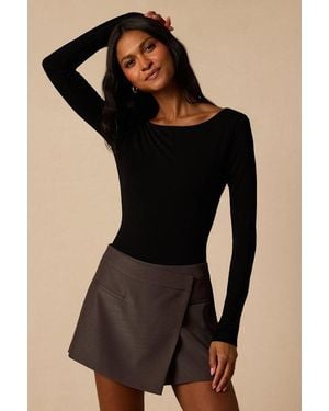 Lulus Ruiz Wrap Skort - Black